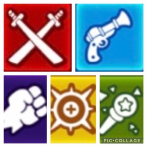 各職業の特徴(魔法使い.格闘家.支援.銃士.侍)